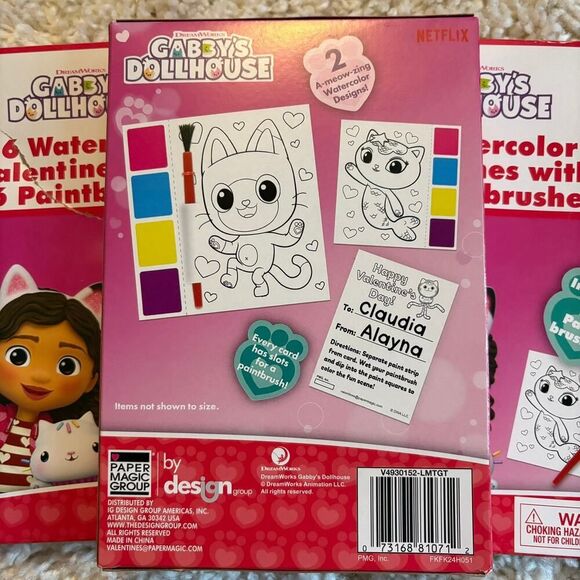 Gabby's Dollhouse Valentine's 3 Packs - Picture 2 of 3